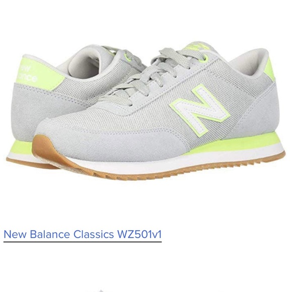 New Balance 501 v1 Women's Sneakers in Gray and Neon Yellow sz 8.5 - Picture 10 of 11